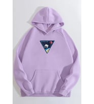 Unisex Space Baskılı Sweatshirt (Lila)