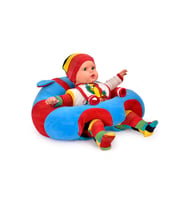 TOKKO Bebek Bebe Yatmaz Oturma Destek Minderi - Bebek Koltuğu - Büyük Bebek Oturağı Bebeyatmaz (Bordo-Mavi)