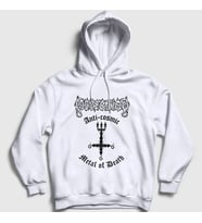 Presmono Unisex Beyaz Anti Cosmic Dissection Kapüşonlu Sweatshirt 437863tt (Beyaz)