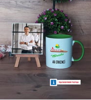 Ziraat Mühendisi Fotoğraflı Dekoratif Taş, Kupa Bardak Beyaz Hediye (Model 14)
