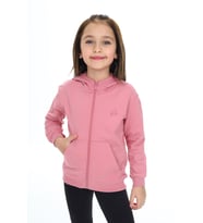 Toontoy Kız Çocuk Nakışlı Hırka (Gül Kurusu)