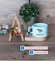 Eşe Hediye Mr Kupa Bardak Beyaz ve Fotoğraflı Ahşap Anahtarlık Hediye Yıl Dönümü Hediyesi (Model 8)