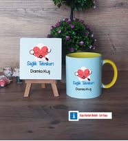 Sağlık Teknikeri Dekoratif Taş, Kupa Bardak Kırmızı HediyeTıp Bayramı Hediyesi (Model 6)
