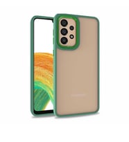 Galaxy A52 Kılıf Zore Flora Buton,Kenar Çevresi Renkli Kılıf (Yeşil)
