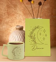 BK Gift Kişiye Özel İsimli Sarı Sert Kapaklı Defter ve Middle Kupa Seti, Arkadaşa Hediye, Yeni İş Hediyesi, Doğum Günü Hediyesi (Model 8)