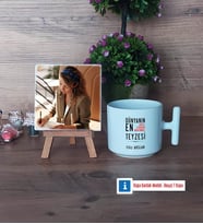 Teyzeye Hediye Fotoğraflı Dekoratif Taş, Kupa Bardak Beyaz Hediye (Model 12)