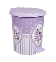 Çerisan 12 lt desenli pedallı çöp kovası no:3 (Lila)
