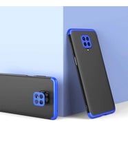 Xiaomi Redmi Note 9 Pro Kılıf Zore Ays Full Koruma Kılıf (Siyah-Mavi)
