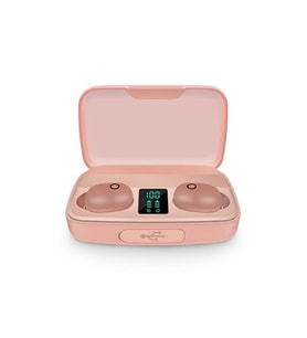 A10s True Kablosuz Kulaklık Tüm Akıllı Telefonlarla Uyumlu Dijital Göstergeli Powerbankli Bluetooth Kulaklık 5.0 (Pembe)