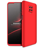 Redmi Note 9 Pro Kılıf Kamera Korumalı 360 Tam Koruma Ays (Kırmızı)
