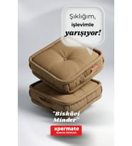 XPERMATE Bisküvi Minder Petek Önü Palet Üstü Minderi Fransız Minder Bank ve Bahçe Minderi 45x45x14 cm (Kahverengi)