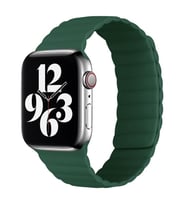 Apple Watch 7/8/9 41mm Kordon Renkli Strap Deri Loop Kordon (Yeşil)