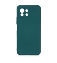 Xiaomi Mi 11 Lite Kılıf Özel Orijinal Lansman Serisi, İçi Kadife, Pürüzsüz Yumuşak ve Mat TPU Silikon (Koyu Yeşil)