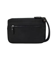 KANGAROO KINGDOM Hakiki Dana Deri Crazy Horse Açık Taba Erkek Portföy & Clutch El Çantası 1285-ZAT (Siyah)