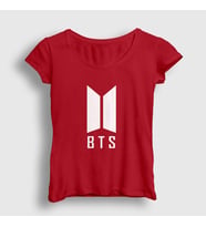 Presmono Kadın Sarı Doors Bts T-Shirt 21993tt (Kırmızı)