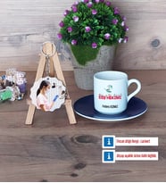 Diş Hekimi Türk Kahvesi Fincanı Ahşap Altlıklı ve Fotoğraflı Ahşap Anahtarlık Hediye (Model 4)