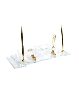 Vip Kristal Füme Set Masa İsimlik (Turkuaz)