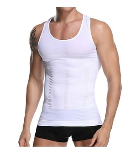 Fit Form Giyim Gögüs Ve Göbek Toparlayıcı Erkek Atlet Korse (Beyaz)