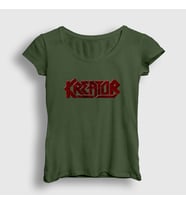Presmono Kadın Sarı Logo V2 Kreator T-Shirt 93229tt (Haki)