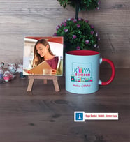 Kimya Öğretmeni Fotoğraflı Dekoratif Taş, Kupa Bardak Beyaz Hediye Öğretmenler Günü Hediyesi (Model 2)