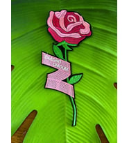 24X9 CM ÜTÜ İLE YAPIŞAN ÇİÇEK Z HARFLİ ARMA YAMA DİKİŞ KOT GİYİM AKSESUARI (Pembe)