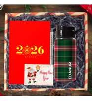 eJOYA Yeni Yıla Özel Defter Ve Kalem & Matara & Hediye Kutusu 114436 (Kırmızı)