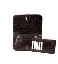 KANGAROO KINGDOM Hakiki Dana Deri Kırmızı Kadın Portföy & Clutch El Çanta 8744-KR (Kahverengi)