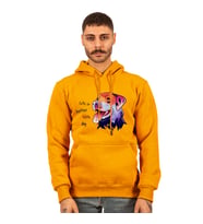 EMMUH - KÖPEK HOODIELERI Dijital Baskılı UNISEX (Sarı)