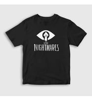 Presmono Unisex Çocuk Beyaz Logo Little Nightmares T-Shirt 159968tt (Siyah)