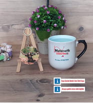 Matematik Öğretmeni Kupa Bardak Beyaz ve Fotoğraflı Ahşap Anahtarlık Hediye Öğretmenler Günü Hediyesi (Model 10)