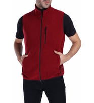 Ghassy Co Erkek Çok Cepli Polar Spor Yelek 7 Renk (Bordo)