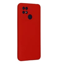 Xiaomi Redmi 10C Kılıf Kamera Korumalı Silikon Rubber Arka Kapak (Kırmızı)
