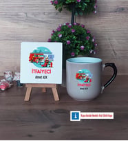 İtfaiyeci Dekoratif Taş, Kupa Bardak Kırmızı Hediye (Model 9)
