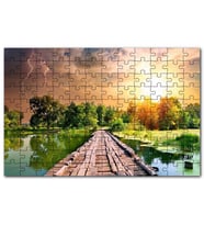 Cakapuzzle Tahta İskele Şimşekli Gökler  Güneşli Hava Puzzle Yapboz MDF (Ahşap) (500 Parça)