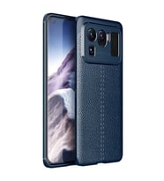 Xiaomi Mi 11 Ultra Kılıf Zore Niss Deri Desenli Silikon Kılıf (Lacivert)