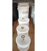 5 Lİ ÇOK AMAÇLI HASIR SEPET SETİ (Beyaz)