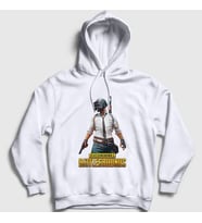 Presmono Unisex Gri Cover Pubg Kapüşonlu Sweatshirt 30352tt (Beyaz)