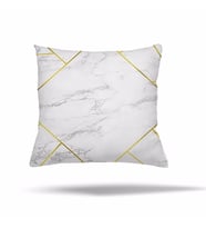 Geometrik Patchwork Çiçek Etnik Gizli Fermuarlı Yastık Kılıfı Kırlent Kılıfı Koltuk Yastık Kılıfı  (Beyaz-Altın)