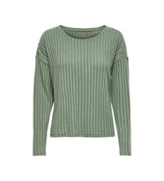 Only Kadın Loose Fit Onlbessy Düşük Omuz Triko Kazak - 15227316 (Yeşil)