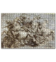Cakapuzzle Leonardo Da Vinci Savaş Sahnesi  Puzzle Yapboz MDF (Ahşap) (1000 Parça)