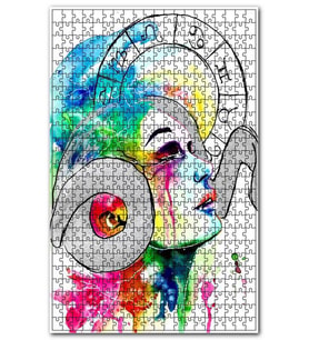 Cakapuzzle Koç Burcu Suluboya Çalışması Görseli Puzzle Yapboz MDF (Ahşap) (500 Parça)