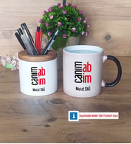 Abiye Hediye Kalemlik, Kupa Bardak T Kişiye Özel Hediye (Model 3)