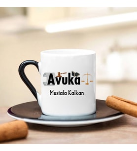 Avukat Türk Kahvesi Fincanı (Siyah)