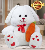 PANDAMKEE 80 Cm Elinde Havuç Tutan Tavşan (Beyaz)