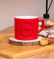 Kişiye Özel Tasarımlı Renkli Nescafe Fincanları & Model No CS-962 (Kırmızı)