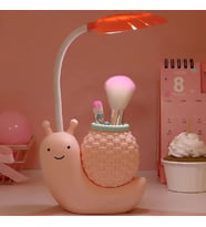 Dekoratif Salyangoz Masa Lambası&Kalemlik (Pembe)