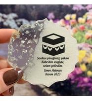 Epoksi Magnet Hediyelik - ETİKET DEĞİLDİR!! - Kabe Tasarım - Hac, Umre, Hatırası (Gümüş)