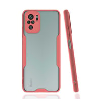 Xiaomi Redmi Note 10S Kılıf Parfe Kenarları Pastel Renk Silikon (Pembe)