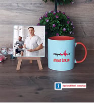 Fizyoterapist Fotoğraflı Dekoratif Taş, Kupa Bardak Beyaz Hediye (Model 13)