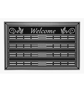 M&H Quality Welcome(Hoşgeldiniz ) Yazlı Kapı Önü Paspası (Gümüş)